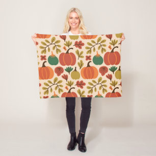 Manta Polar Whimsical Call Fall Halloween Calabaza Seamle