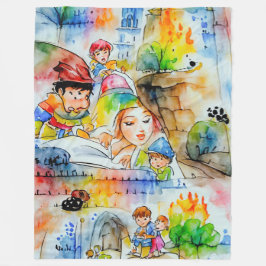 Manta Polar Whimsical Fairy Tale Ilustracion