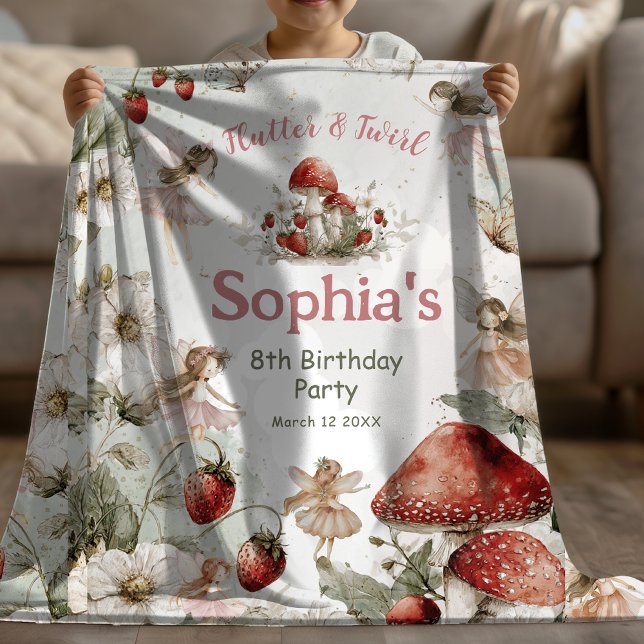 Manta Polar whimsical flutter and twirl fairies birthday  (Subido por el creador)