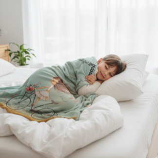 Manta Polar Whimsical Hearts & Petals: Sweet Birthday Bicycle 