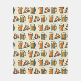 Manta Polar Whimsical Pizza and Beer Pattern