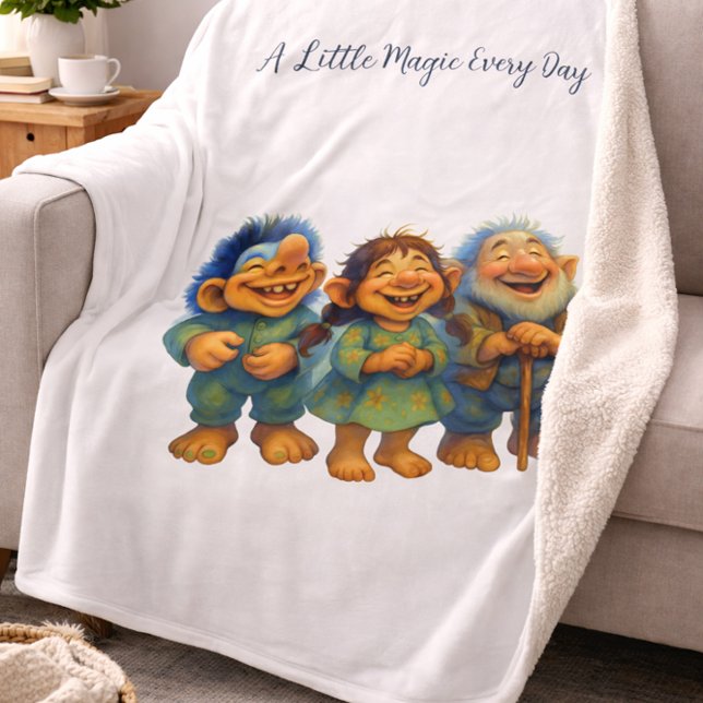 Manta Polar Whimsical Troll Family Gift  Magic Every Day (Subido por el creador)