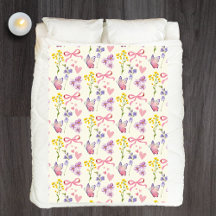 Whimsical Wildflower Fleece Blanket