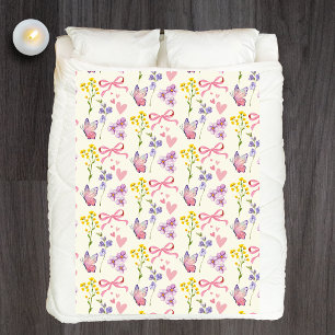 Manta Polar Whimsical Wildflower Fleece Blanket