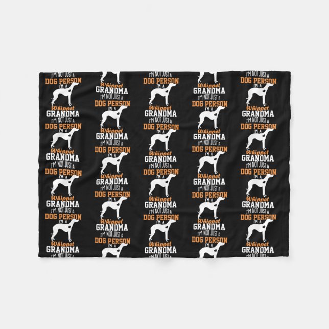 Manta Polar Whippet Grandma Dog Gifts Whippet Dog Lover (Frente (Horizontal))