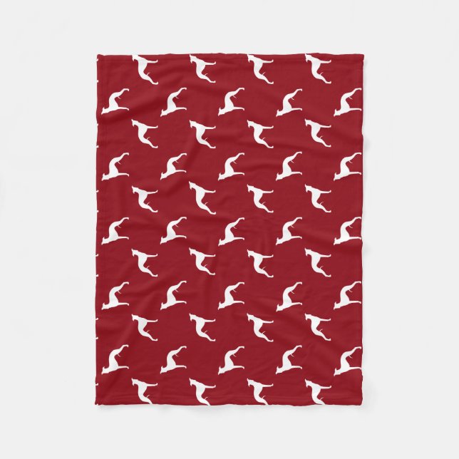Manta Polar Whippet siluetea rojo del modelo (Anverso)