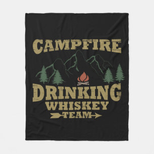 Manta Polar Whiskey cita graciosos dichos de camping
