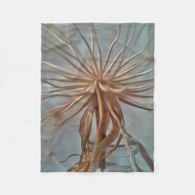 Manta Polar White and brown abstract painting (Anverso)