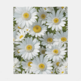 Manta Polar White Elegant Daisies