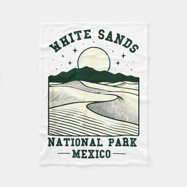 Manta Polar White Sands National Park Souvenir New Mexico Men  (Anverso)