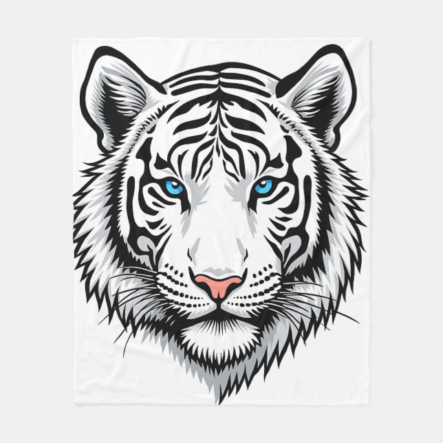 Manta Polar White tiger with blue eyes (Anverso)