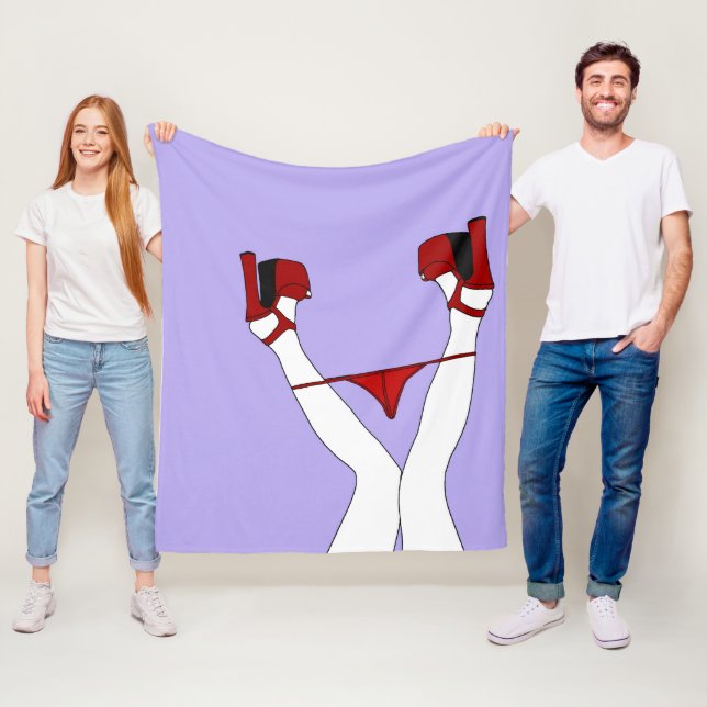 Manta Polar ¡Whops! Bragas abajo, arte pop rizado del dibujo (In situ)