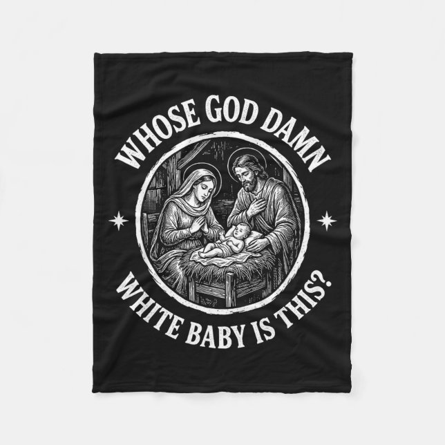 Manta Polar Whose God White Baby Is This_ Funny Christmas Humo (Anverso)