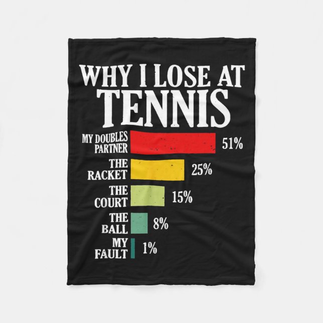 Manta Polar Why I Lose At Tennis Funny Tennis Player Quote  (Anverso)