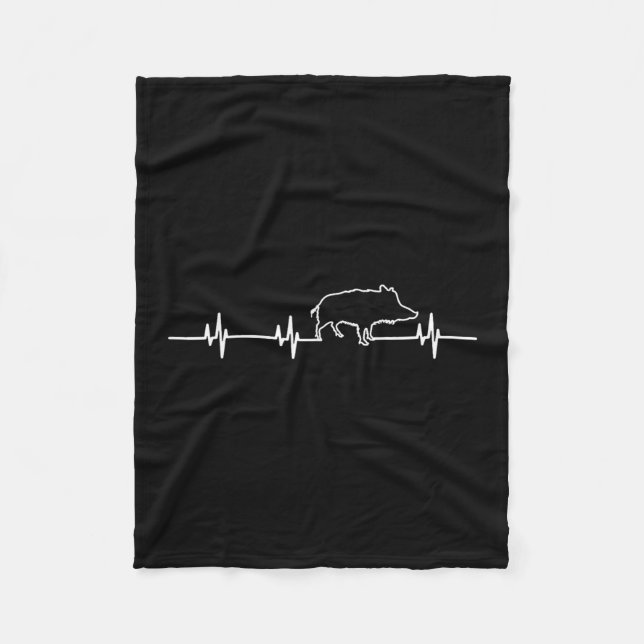 Manta Polar Wild Boar Heartbeat Ekg Hog Hunter Hunt Hunting  (Anverso)