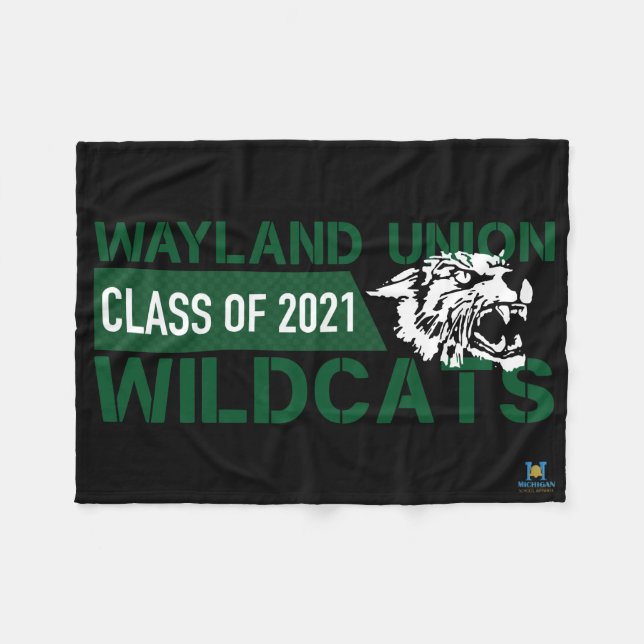 Manta Polar Wildcats de la Unión Wayland #3 (Frente (Horizontal))