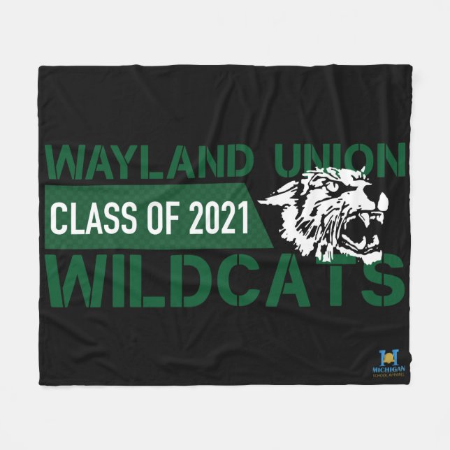 Manta Polar Wildcats de la Unión Wayland #3 (Frente (Horizontal))