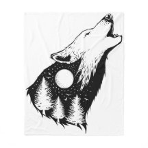 Wilderness de Night Sky Howling Wolf