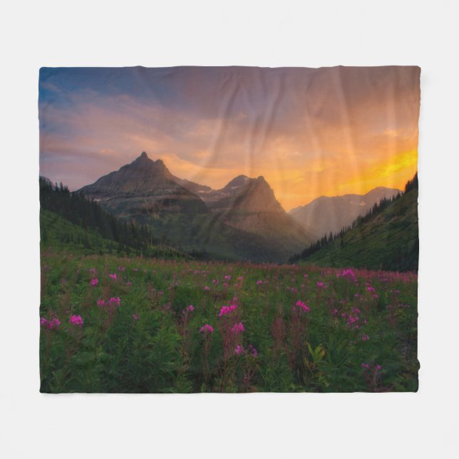 Manta Polar Wildflowers del glaciar (Frente (Horizontal))