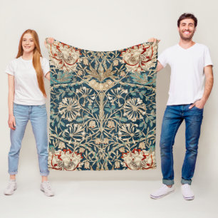 Manta Polar William Morris Antiguo Floral de Madreselva