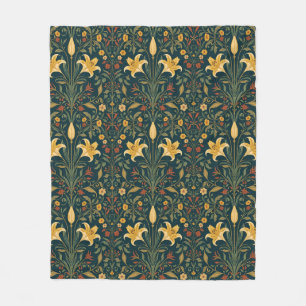 Manta Polar William Morris Golden Lily Vintage Pre-Rafaelita