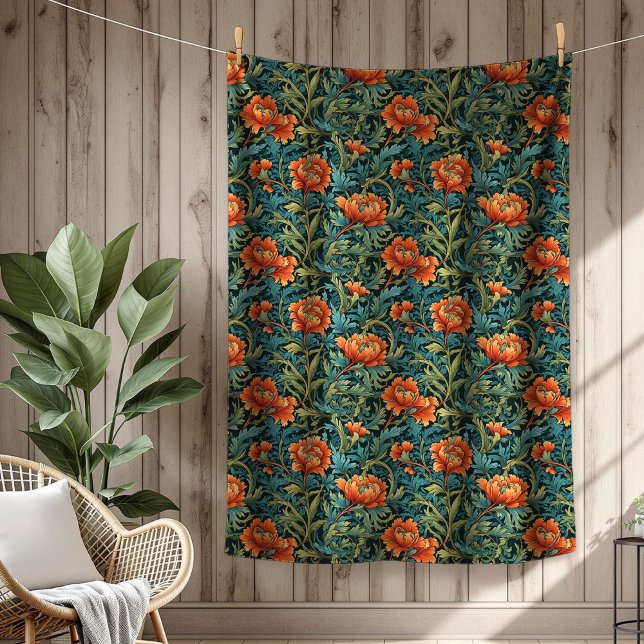Manta Polar William Morris, inspirado en el patrimonio cultura (Heritage-Inspired William Morris Sophisticated Fleece Blanket)