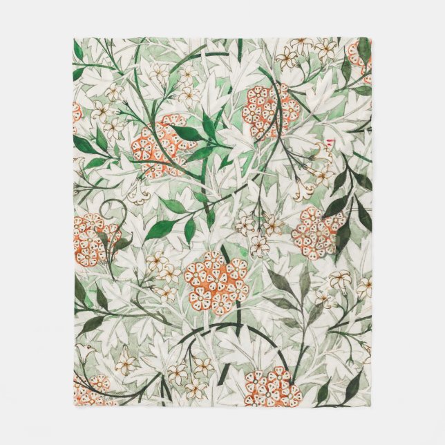 Manta Polar William Morris Jasmine Garden Flower Classic (Anverso)