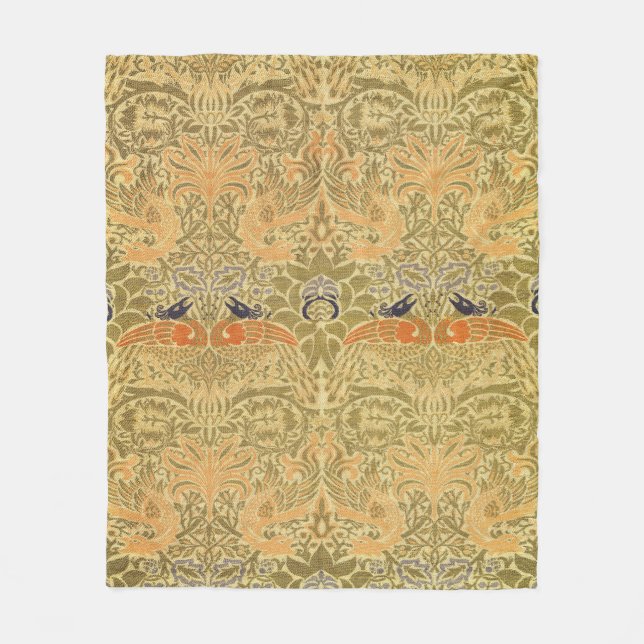 Manta Polar William Morris Peacock & Dragon Arts & Crafts (Anverso)