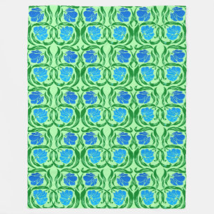 Manta Polar William Morris Pimpernel, Blue & Lime Green