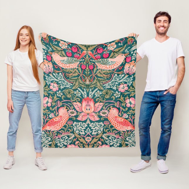 Manta Polar William Morris Strawberry Thief Fleece (In situ)