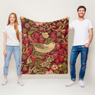 Manta Polar William Morris Strawberry Thief Fleece Blanket