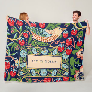 Manta Polar William Morris Strawberry Thief Fleece Blanket