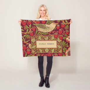 Manta Polar William Morris Strawberry Thief Fleece Blanket