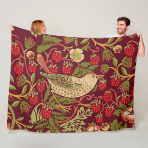 Manta Polar William Morris Strawberry Thief Fleece Blanket