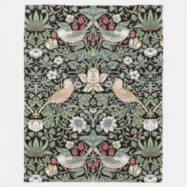 Manta Polar William Morris Strawberry Thief I Aves Negras