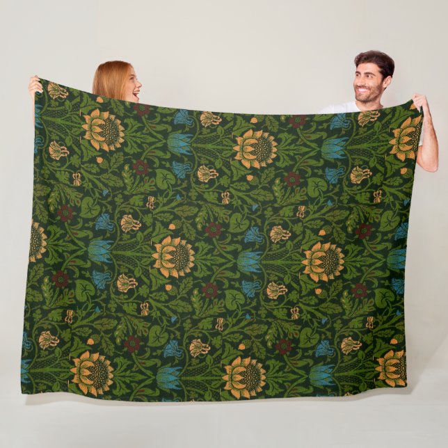 Manta Polar William Morris Violet y Columbine (In situ)