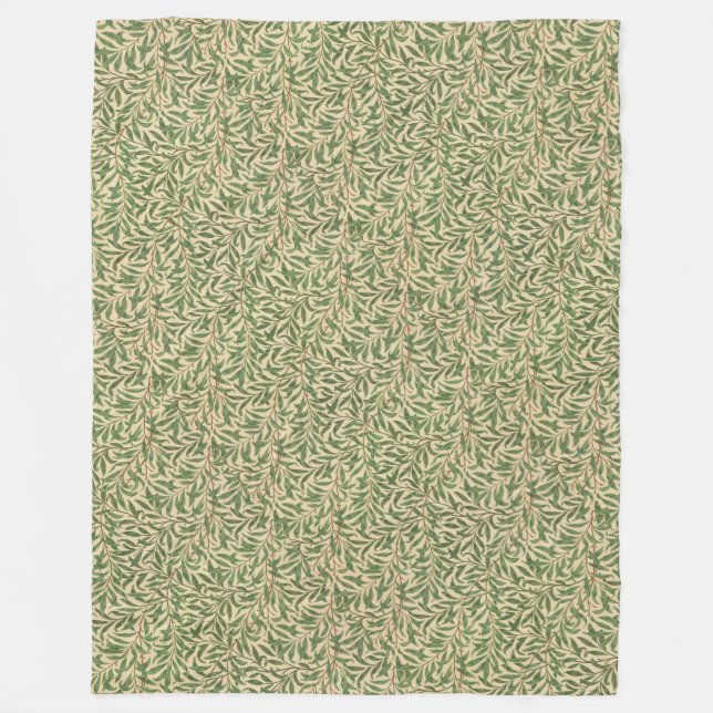 Manta Polar William Morris Willow Bough Green Willow Leaves (Anverso)