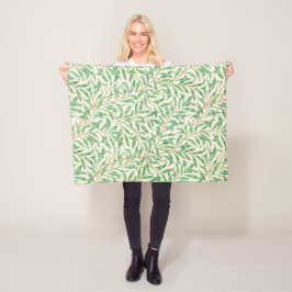 Manta Polar William Morris. Willow Bough Verdor vintage