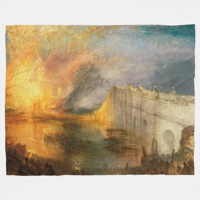 Manta Polar William Turner - El incendio del Parlamento (Frente (Horizontal))