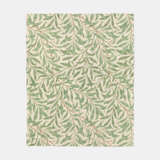 Manta Polar Willow Bough (por William Morris) Fleece Blanket (Anverso)
