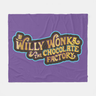 Manta Polar Willy Wonka y el logotipo de la fábrica de chocol