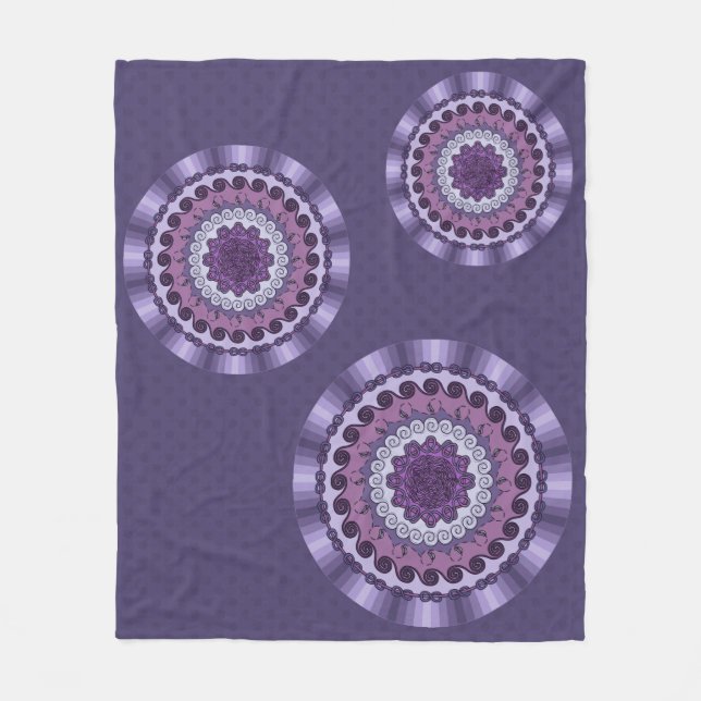 Manta Polar Wind Mandala Fleece Blanket (Anverso)