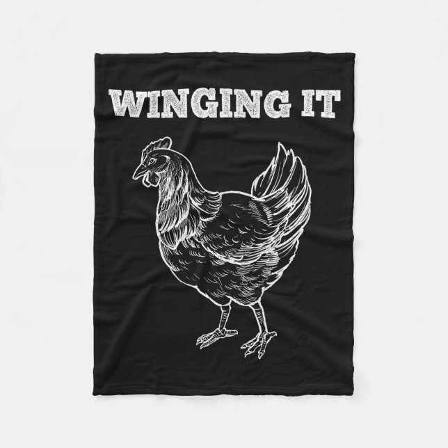 Manta Polar Winging It Funny Chicken Wings Lovers Quote  (Anverso)