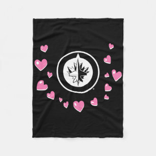 Manta Polar Winnipeg Jets Día de San Valentín Amor Nhl Licenci