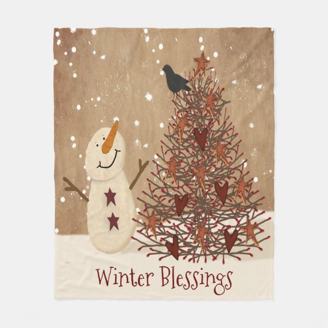 Manta Polar Winter Blessings Fleece Blanket (Anverso)