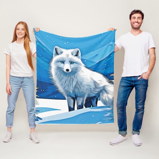 Manta Polar Winter Fox Art (In situ)