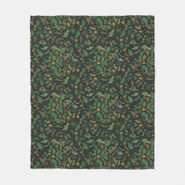 Manta Polar Winter Juniper Pine sobre fondo negro