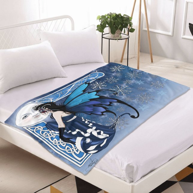 Manta Polar Winter Moon Fairy Blue (Subido por el creador)