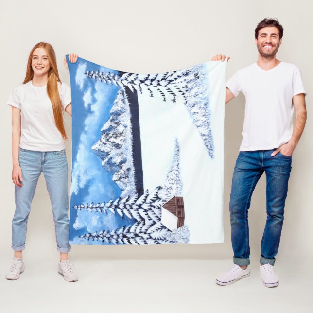 Manta Polar Winter Wonde Medium Fleece Blanket (In situ)