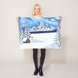 Manta Polar Winter Wonder Scene Fleece Blanket